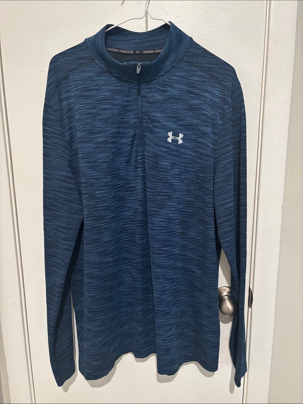 Under Armour Navy Heathered Quarter-Zip Pullover